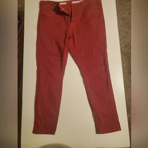 Pilcro Deep Red Jeans, Size 32